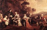 MIJTENS, Jan The Family of Willem Van Der Does s oil on canvas